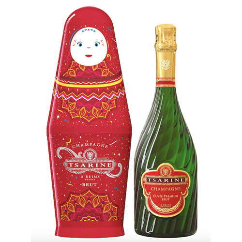 Tsarine Cuvee Premium Brut NV in Matryoshka Russian Doll